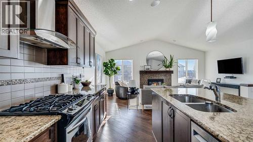 389 Cranberry Circle Se, Calgary, AB - Indoor Photo Showing Kitchen With Double Sink With Upgraded Kitchen