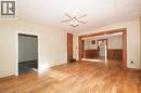 Unfurnished room with wood finished floors and a ceiling fan - 37 Northumberland Street, Ayr, ON  - Indoor Photo Showing Other Room 