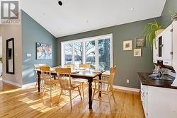 Dining area with full lake views - 