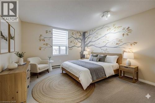 AI Generated staged Photo - 55 Green Valley Drive Unit# 1710, Kitchener, ON - Indoor Photo Showing Bedroom