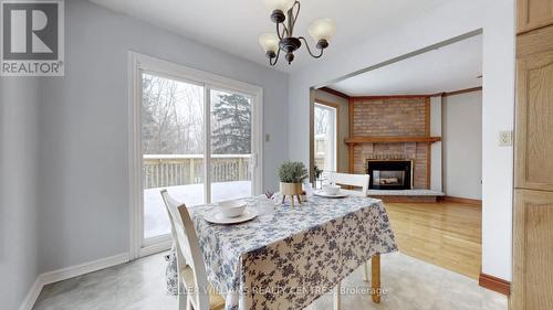 100 Timpson Drive, Aurora, ON - Indoor Photo Showing Dining Room With Fireplace