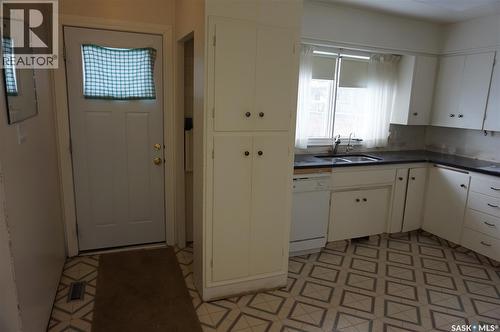 45 Tibbits Road, Regina, SK - Indoor Photo Showing Kitchen With Double Sink