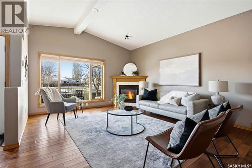 2906 St James Crescent, Regina, SK - Indoor Photo Showing Living Room With Fireplace