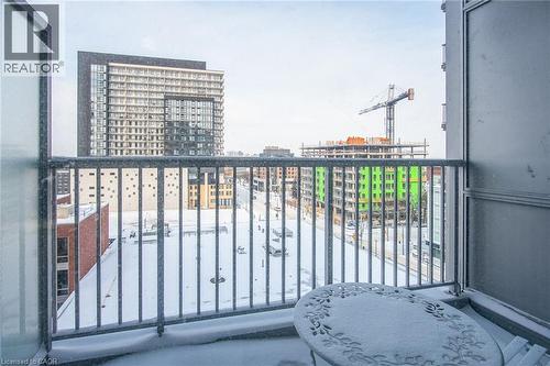 Private balcony. - 191 King Street S Unit# 702, Waterloo, ON - Outdoor With Balcony