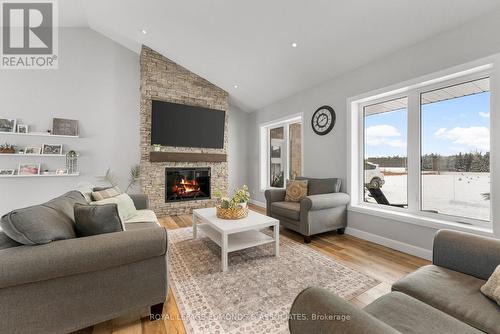 346 Foresters Falls Road, Whitewater Region, ON - Indoor Photo Showing Living Room With Fireplace