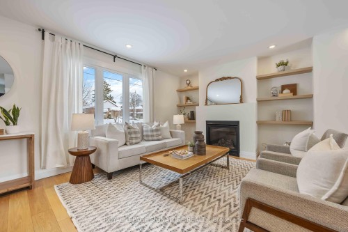 76 Squires Avenue, Toronto, ON - Indoor Photo Showing Living Room With Fireplace