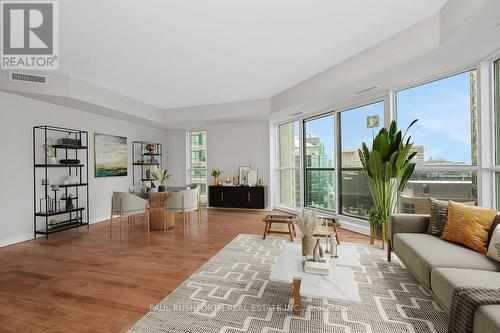 Virtually Staged-Living Area - 2001 - 445 Laurier Avenue W, Ottawa, ON - Indoor Photo Showing Living Room