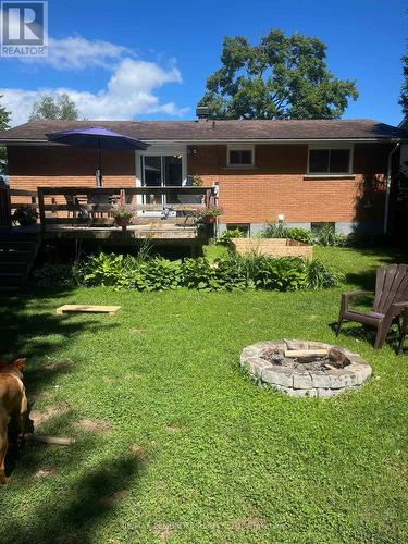 Fire pit in backyard - 41 Selkirk Street, Petawawa, ON - Outdoor With Deck Patio Veranda