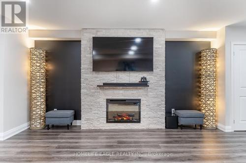 97B Craiglee Drive, Toronto, ON - Indoor Photo Showing Living Room With Fireplace