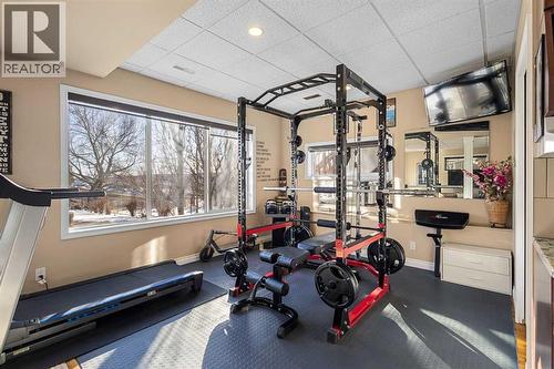 157 Hidden Creek Road Nw, Calgary, AB - Indoor Photo Showing Gym Room