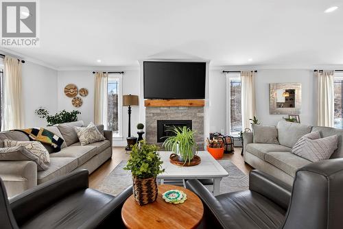 44 Bond Road, Whitbourne, NL - Indoor Photo Showing Living Room With Fireplace