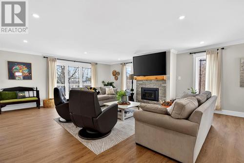 44 Bond Road, Whitbourne, NL - Indoor Photo Showing Living Room With Fireplace