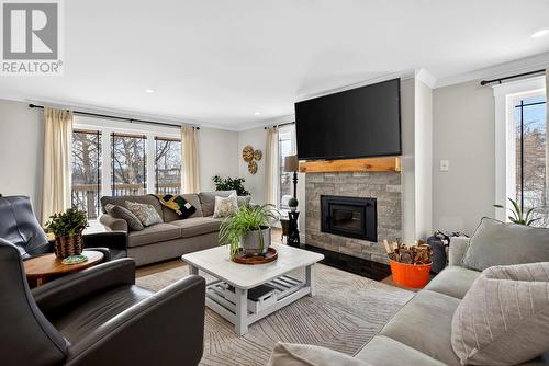 44 Bond Road, Whitbourne, NL - Indoor Photo Showing Living Room With Fireplace