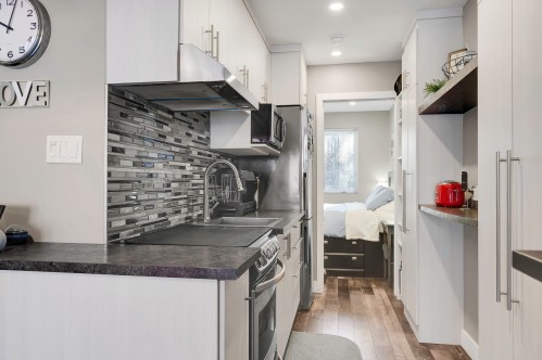 Cuisine - 206-305 Ch. Des Faîtières, Piedmont, QC - Indoor Photo Showing Kitchen With Double Sink