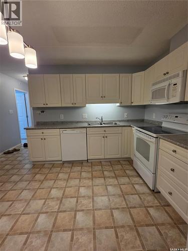 205 701 Henry Street, Estevan, SK - Indoor Photo Showing Kitchen With Double Sink