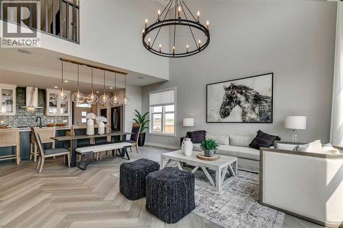 182 Setonstone Green Se, Calgary, AB - Indoor Photo Showing Living Room