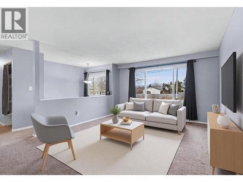 Virtually Staged - 2641 Springfield Road, Kelowna, BC - Indoor Photo Showing Living Room