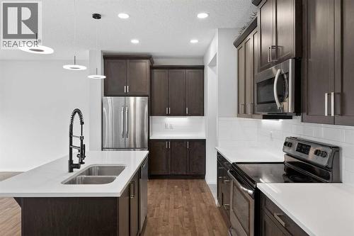 114 Walgrove Green Se, Calgary, AB - Indoor Photo Showing Kitchen With Double Sink With Upgraded Kitchen