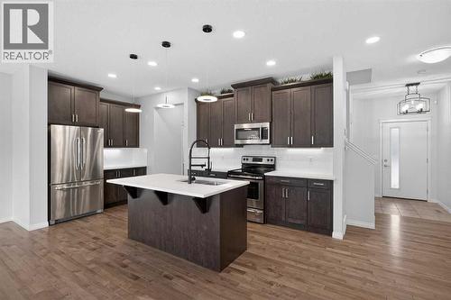 114 Walgrove Green Se, Calgary, AB - Indoor Photo Showing Kitchen With Double Sink With Upgraded Kitchen