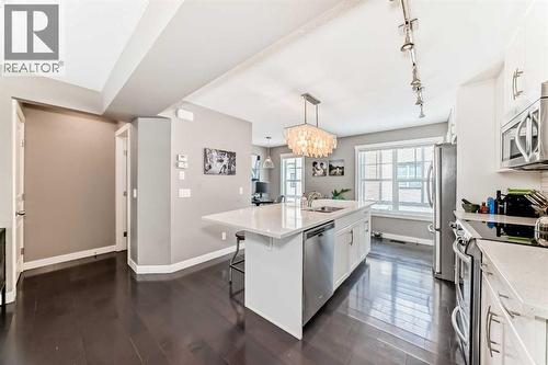 105 Mckenzie Towne Square Se, Calgary, AB - Indoor Photo Showing Kitchen With Stainless Steel Kitchen With Upgraded Kitchen