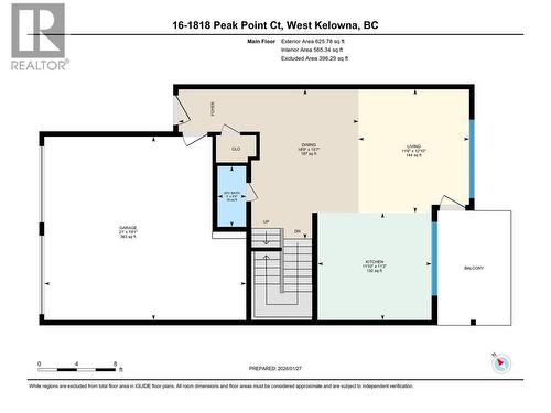 3rd bedroom is being used as a gym. - 1818 Peak Point Court Unit# 16, West Kelowna, BC - Indoor Photo Showing Gym Room
