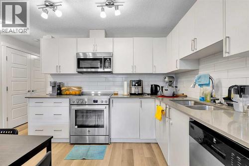 317 Cranbrook Square Se, Calgary, AB - Indoor Photo Showing Kitchen With Double Sink With Upgraded Kitchen