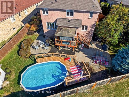 42 Bridle Court, Clarington (Courtice), ON - Outdoor With Above Ground Pool With Deck Patio Veranda