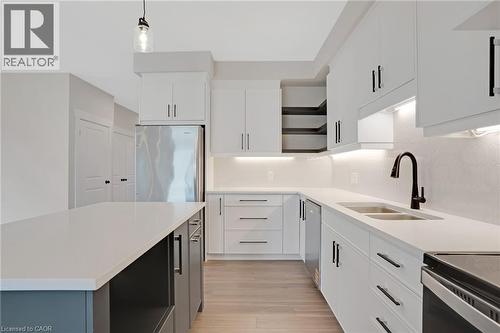 24 Moon Crescent, Cambridge, ON - Indoor Photo Showing Kitchen With Double Sink With Upgraded Kitchen