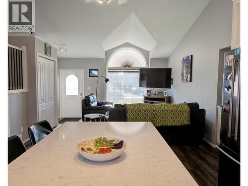 Vaulted ceilings throughout the main living area - 2312 Hunter Avenue, Armstrong, BC - Indoor Photo Showing Dining Room