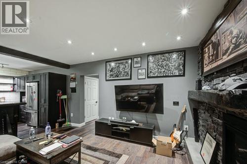 83 Oxford Street, Woodstock, ON - Indoor Photo Showing Living Room With Fireplace
