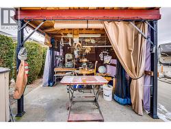 Gazebo set up as an outdoor shop space - 