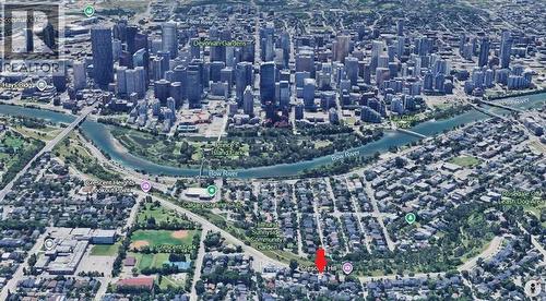 LOCATED ON ONE OF THE BEST BLOCKS OF CRESCENT ROAD...OVERLOOIKING THE RIVER VALLEY AND ENTIRE DOWNTOWN CORE. MOUNTAIN VIEWS TO THE WEST - 530 Crescent Road Nw, Calgary, AB - Outdoor With View