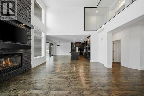 26 Van Horn Close, Red Deer, AB - Indoor Photo Showing Living Room With Fireplace