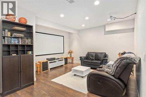 Basement media area - 112 Sunset View, Cochrane, AB - Indoor