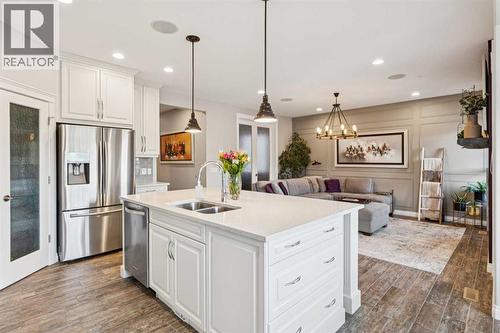 137 Sage Meadows Circle Nw, Calgary, AB - Indoor Photo Showing Kitchen With Double Sink With Upgraded Kitchen