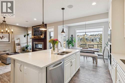 137 Sage Meadows Circle Nw, Calgary, AB - Indoor Photo Showing Kitchen With Double Sink With Upgraded Kitchen