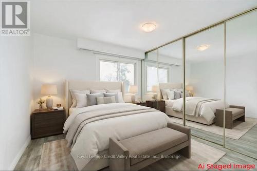 Primary bedroom staged - 376 Hansen Road N, Brampton (Madoc), ON - Indoor Photo Showing Bedroom