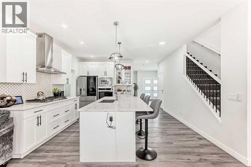 6 Corner Meadows Grove Ne, Calgary, AB - Indoor Photo Showing Kitchen With Upgraded Kitchen