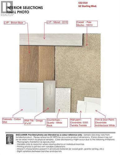 Interior Selections - 62 Starling Boulevard Nw, Calgary, AB - Other