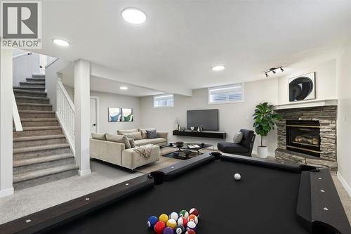 230 Chaparral Place Se, Calgary, AB - Indoor With Fireplace