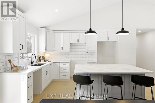 40 Hutchinson Court, Trent Hills, ON - Indoor Photo Showing Kitchen With Double Sink With Upgraded Kitchen