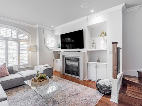 63 Ruby Lang Lane, Toronto, ON - Indoor Photo Showing Living Room With Fireplace