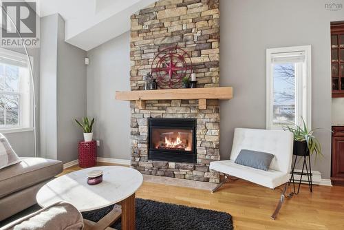 3 Lowe Court, Bedford, NS - Indoor Photo Showing Living Room With Fireplace
