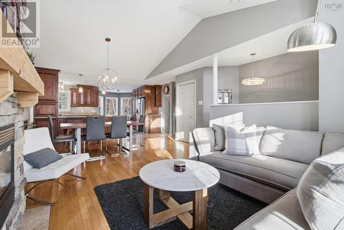 3 Lowe Court, Bedford, NS - Indoor Photo Showing Living Room With Fireplace