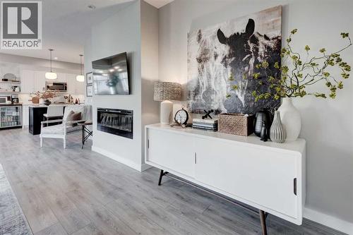 405 Cranbrook Walk Se, Calgary, AB - Indoor With Fireplace