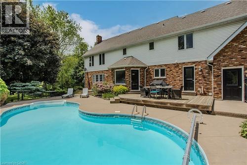 331 Lanark Street, Caledonia, ON - Outdoor With In Ground Pool With Deck Patio Veranda