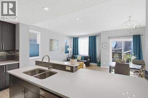 Loads of counter space - 105 Chaparral Valley Crescent Se, Calgary, AB - Indoor Photo Showing Kitchen With Double Sink