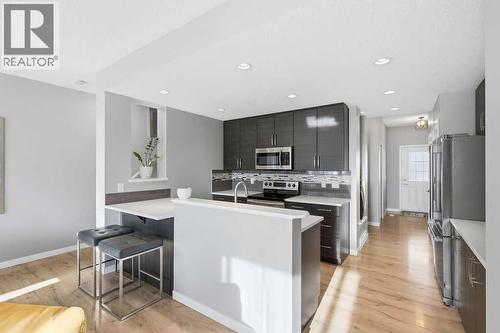 105 Chaparral Valley Crescent Se, Calgary, AB - Indoor Photo Showing Kitchen With Upgraded Kitchen
