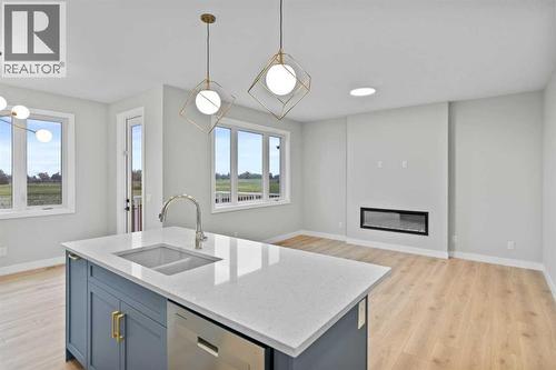 151 Belvedere Crescent Se, Calgary, AB - Indoor Photo Showing Kitchen With Double Sink