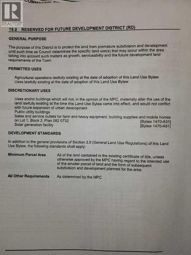 RD zoning - Highway 2A, Innisfail, AB 